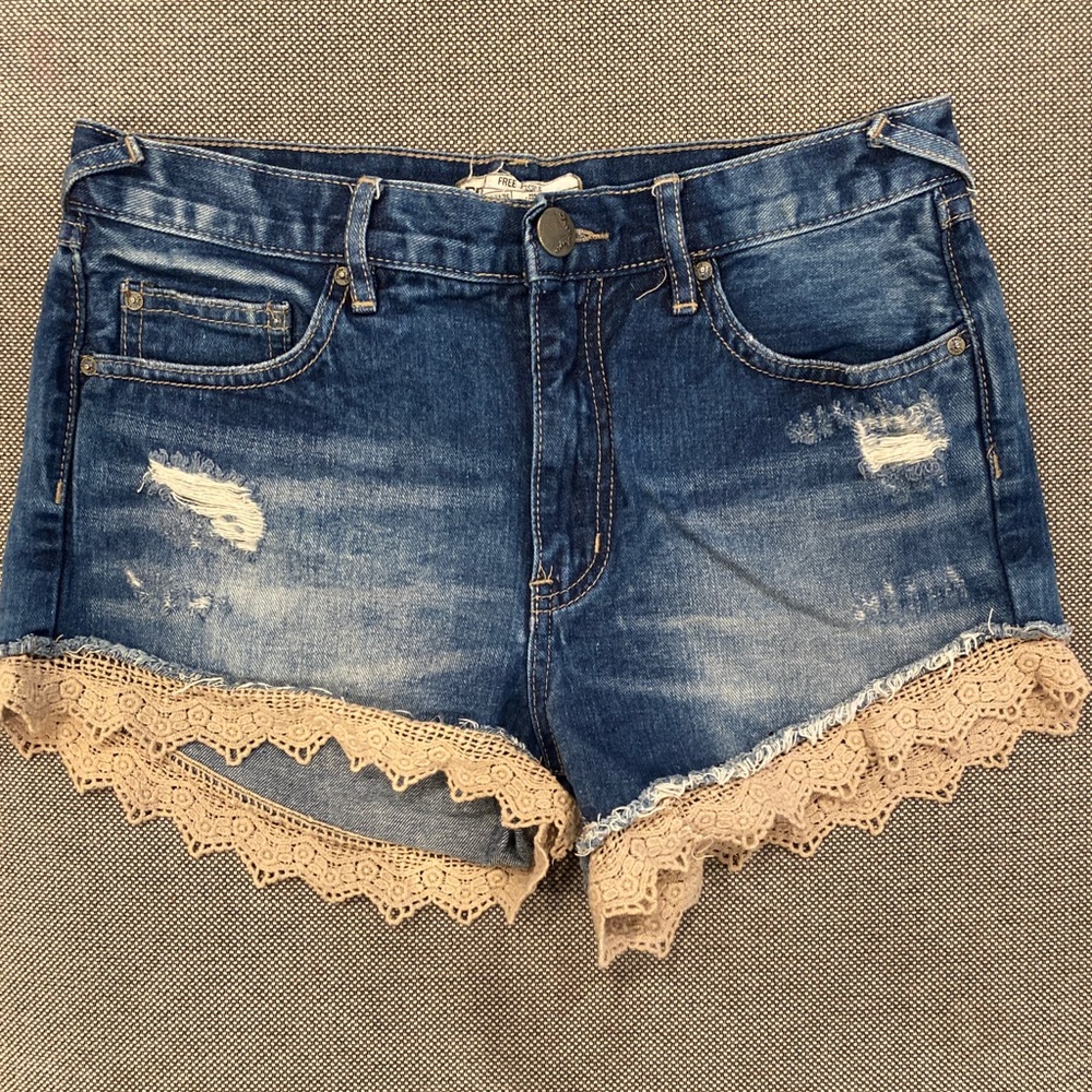 Free people denim shorts size 26